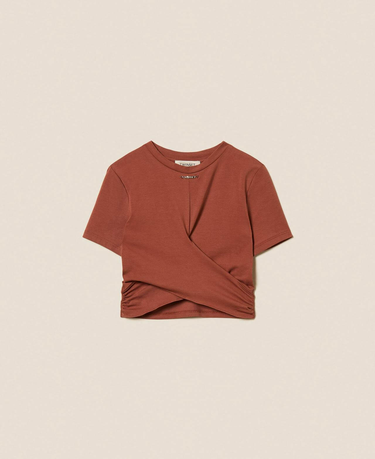 Crossover T-shirt with logo