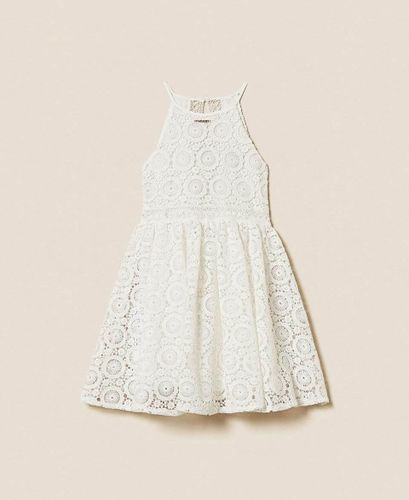 Short macramé lace dress