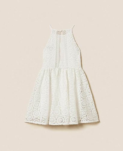 Short macramé lace dress