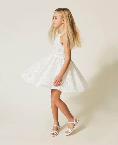 Short macramé lace dress