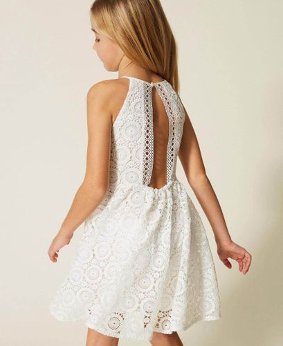 Short macramé lace dress