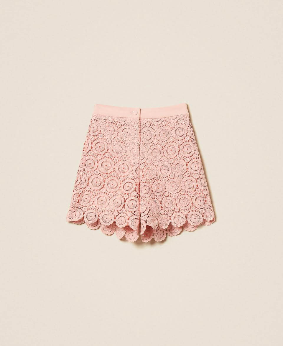 Macramé lace shorts
