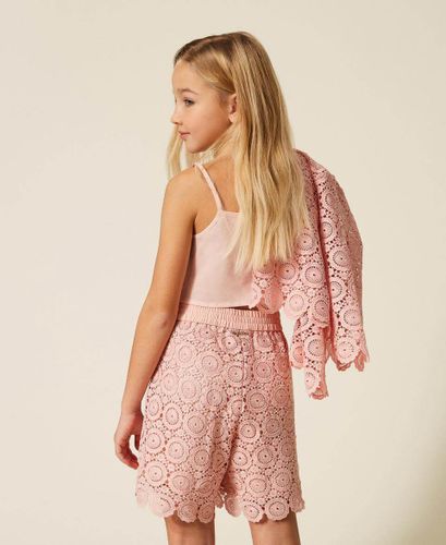 Macramé lace shorts