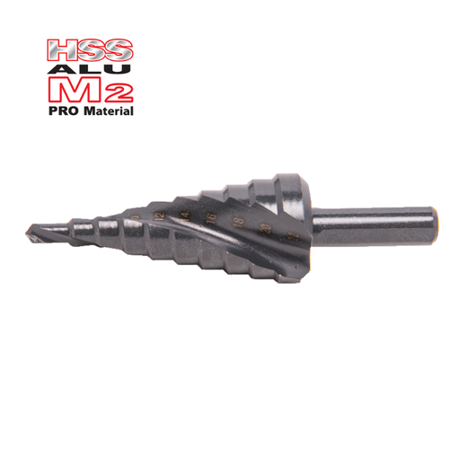 מקדח מדורג ספירלי מצופה 4-30 מ''מ alu b tech