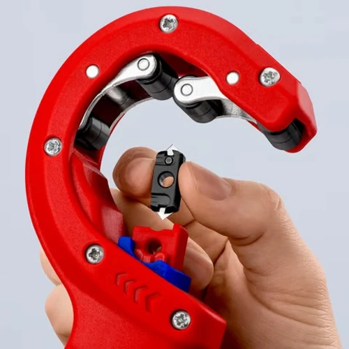 מספרי צינור KNIPEX DPT50 לחיתוך צינורות פלסטיק בעלי דפנות עבות 90 23 02 BK קניפקס