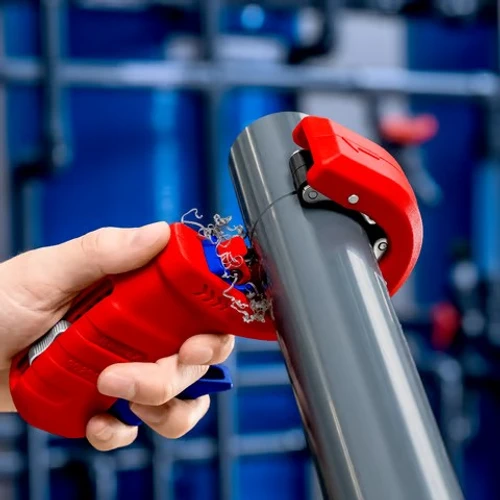 מספרי צינור KNIPEX DPT50 לחיתוך צינורות פלסטיק בעלי דפנות עבות 90 23 02 BK קניפקס
