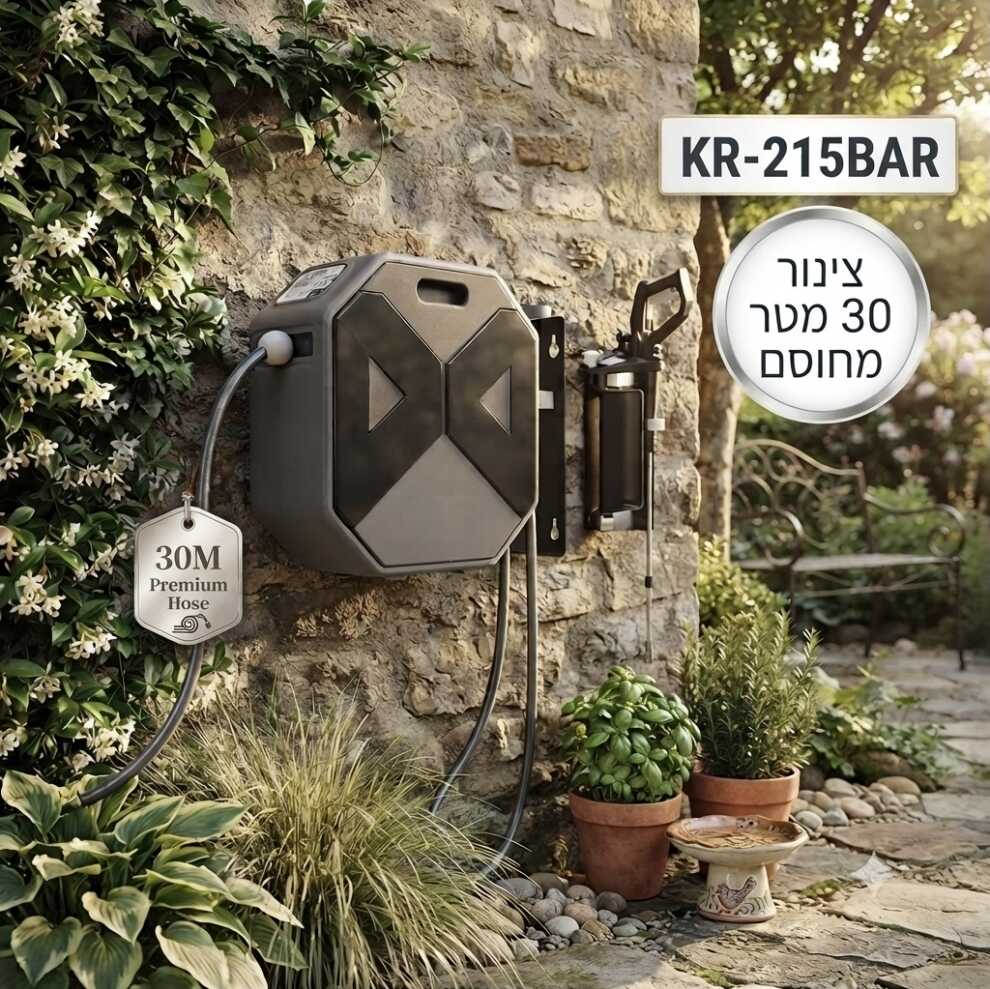 מכונת שטיפה חכמה גלגלת קיר תלויה KRAUSS 215 BAR KR-215-BAR-PATENT