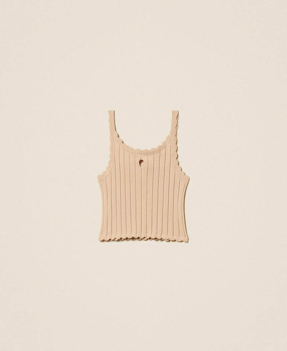 Rib knit cropped top