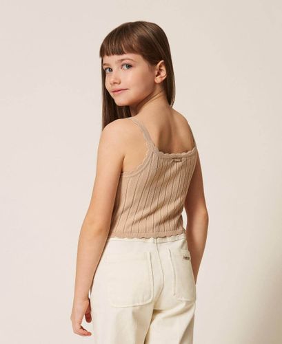 Rib knit cropped top