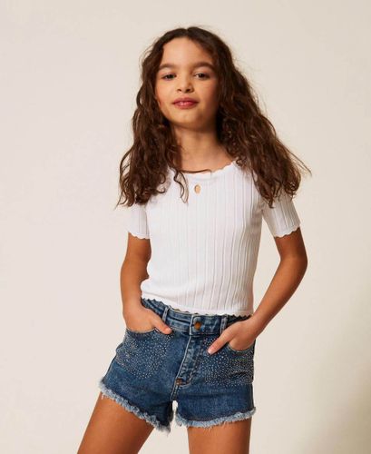 Fitted ribbed jumper