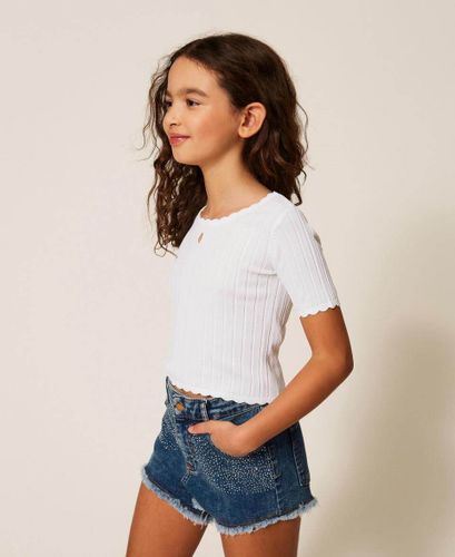 Fitted ribbed jumper