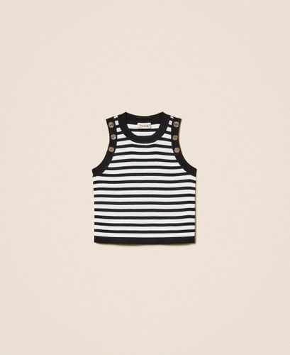 Knit top with buttons