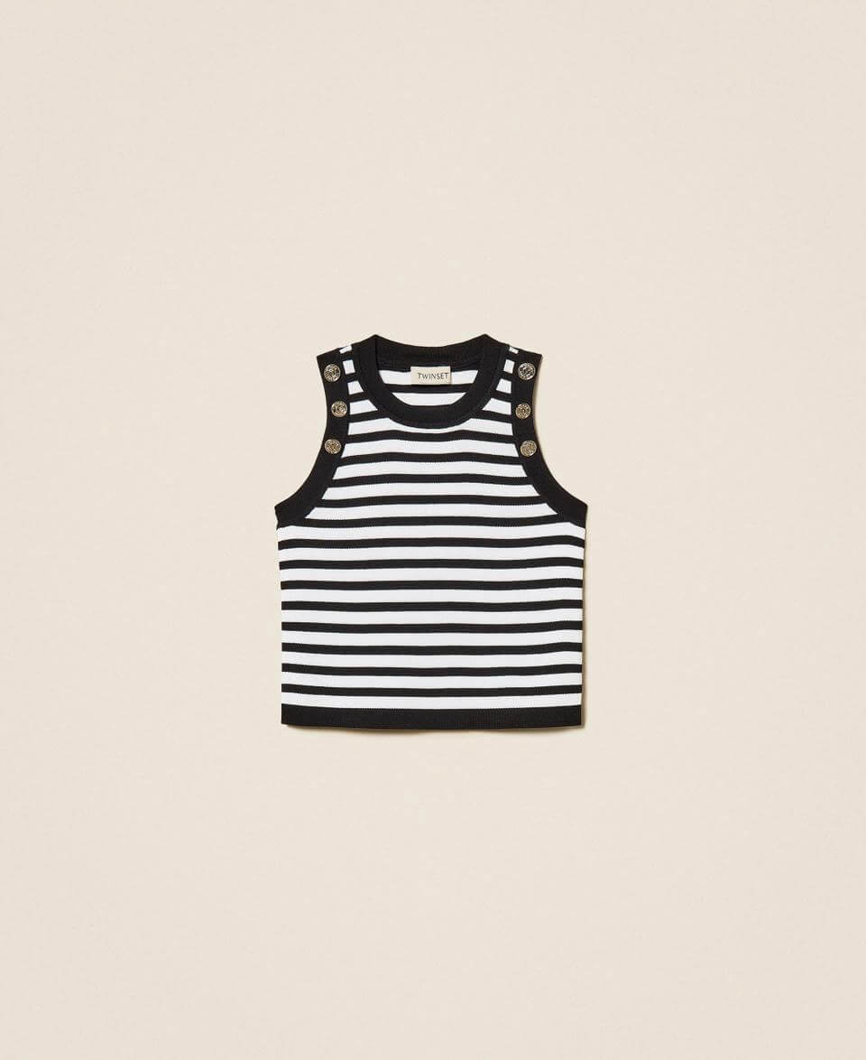 Knit top with buttons