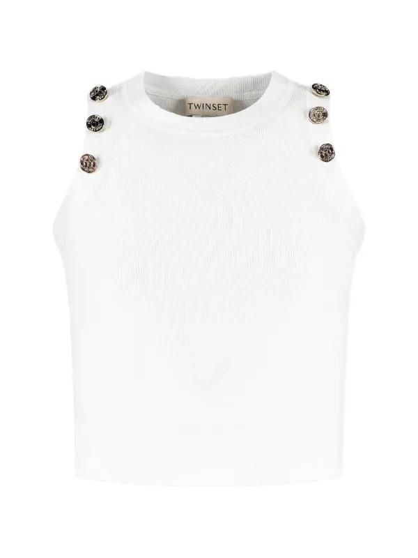 Knit top with buttons