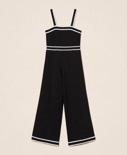 Knit jumpsuits with contrasting trims