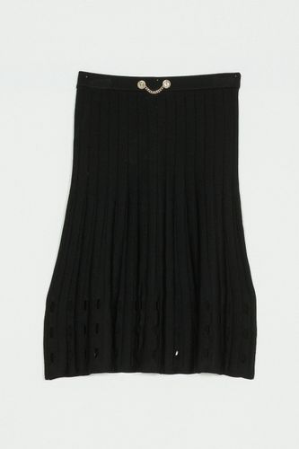 LONG openwork knit skirt