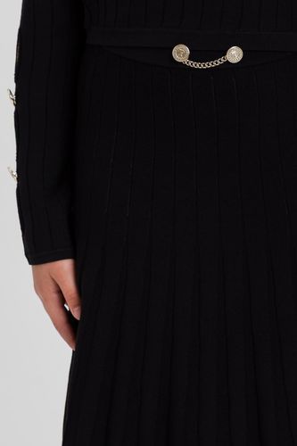LONG openwork knit skirt