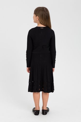 LONG openwork knit skirt