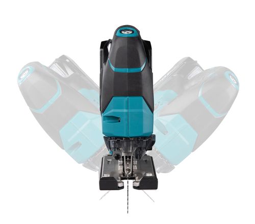 גוף מסור אנכי מתח 40V מנוע BL עם 2 סוללות 5Ah ומטען דגם MAKITA JV002GTE