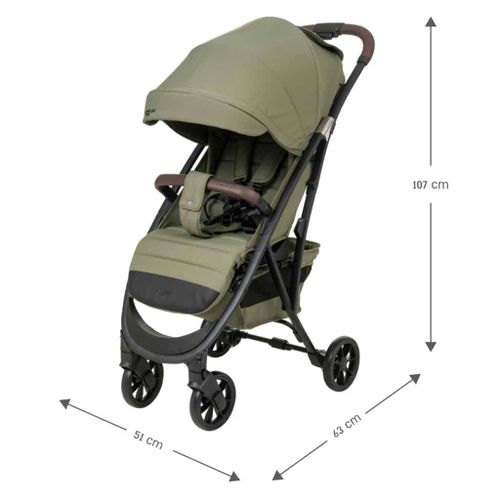 טיולון דגם וייפר Vayper - ריפוד גרפיט/ ידית חומה כהה / שלד שחור