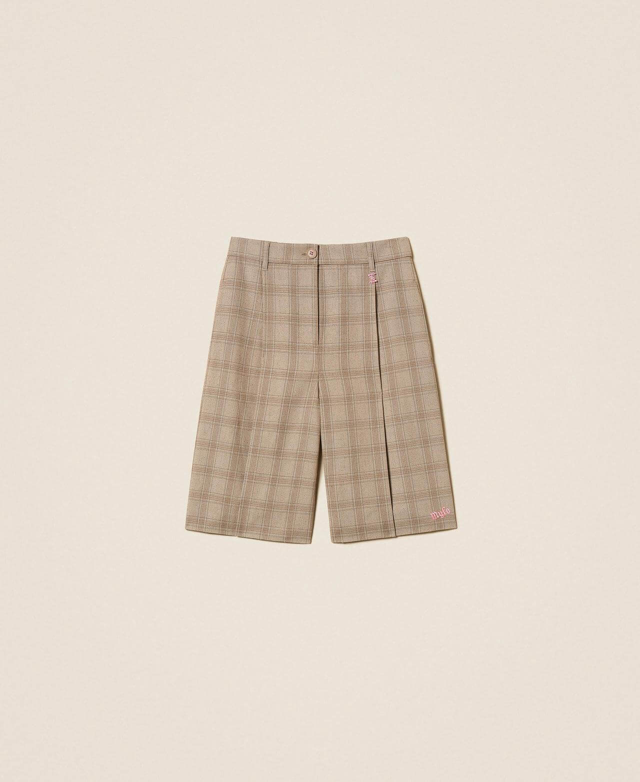 MYFO check shorts with embroidery