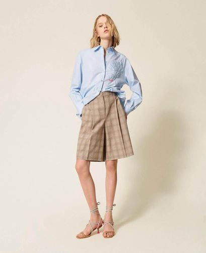 MYFO check shorts with embroidery