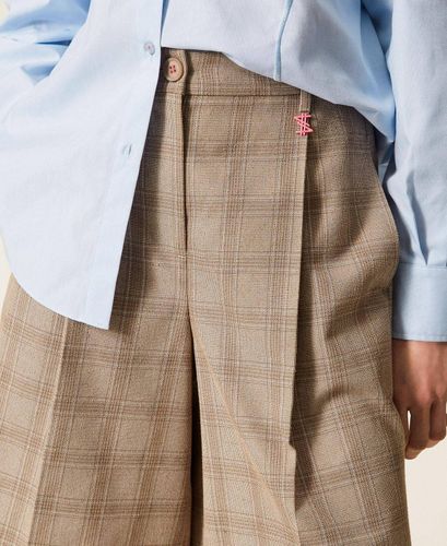 MYFO check shorts with embroidery
