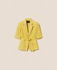 Linen blend blazer with lurex