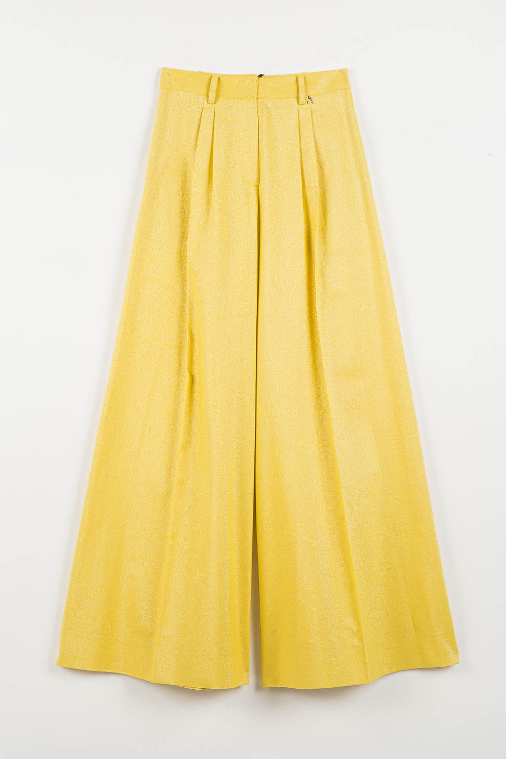 Linen blend trousers with lurex