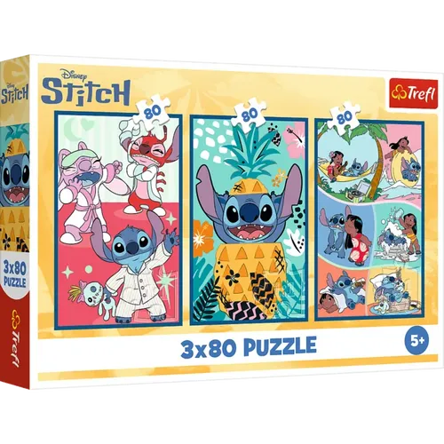 Trefl - Stitch 3x80 (240 חלקים)