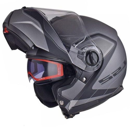 קסדה נפתחת שחור טיטניום LS2 FF325 STROBE