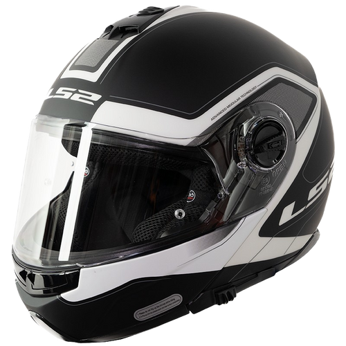 קסדה נפתחת LS2 FF325 STROBE צבע שחור לבן 