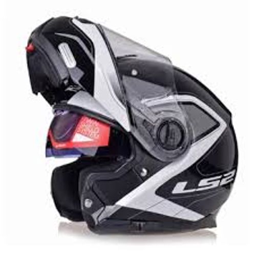 קסדה נפתחת LS2 FF325 STROBE צבע שחור לבן 