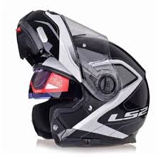 קסדה נפתחת LS2 FF325 STROBE צבע שחור לבן 