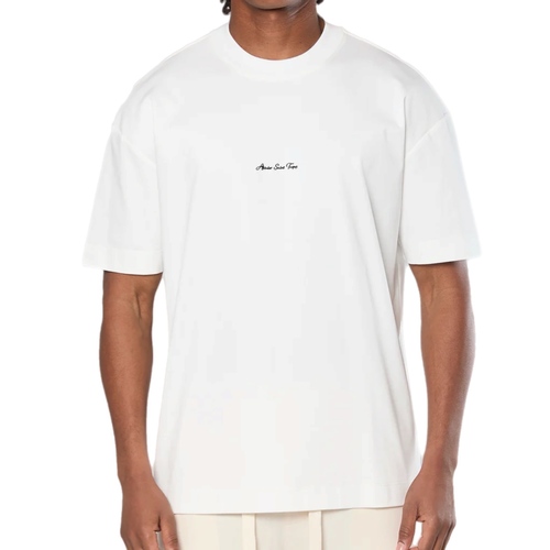 חולצה AINKER מידות XS-XXL לגברים בגוון לבן עם חתימה