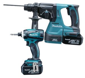סט כלים 18V נטען עם 2 סוללות 4A ומטען MAKITA DLX2122M מקיטה