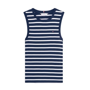 גופיה TOMMY JEANS מידות XS-XL לנשים בדוגמת פסים נייבי
