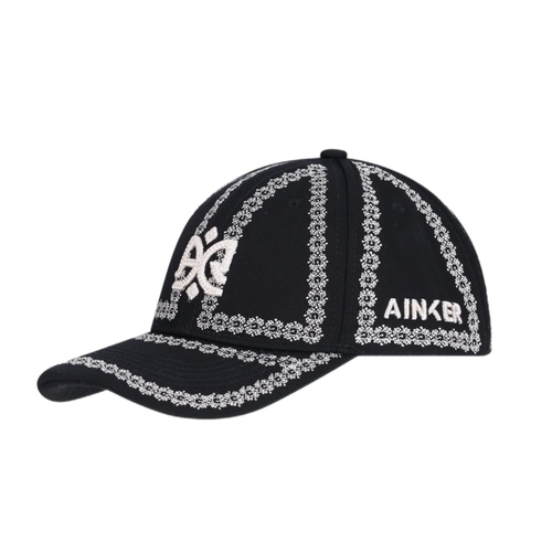 כובע AINKER לגברים בגוון שחור עם הדפס שרשראות