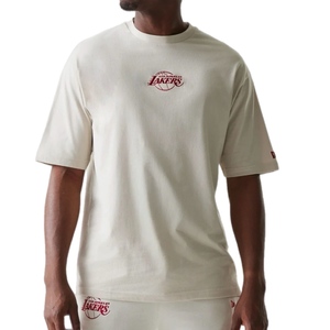 חולצה NEW ERA מידות XS-XXL לנשים בגוון קרם עם לוגו