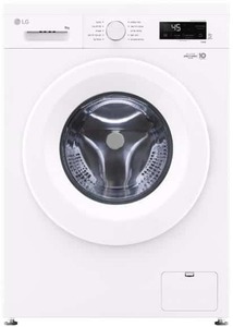 מכונת כביסה פתח חזית 8 ק”ג LG אל ג’י VB8014WH דלת לבנה – פאנל בעברית