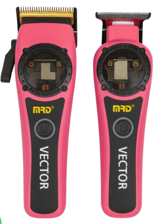 סט מכונות תספורת MRD PRO Vector Pink Edition אם אר די
