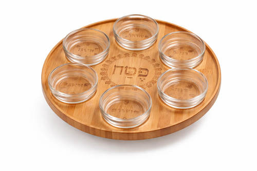 מגש ליל הסדר במבוק  עם זכוכית