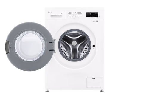 מכונת כביסה פתח חזית 9 ק”ג LG אל ג’י VB9014WH דלת לבנה