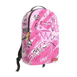 SPRAYGROUND תיק גב מטורף PINK SMOKE CHECK DLXSV BACKPACK