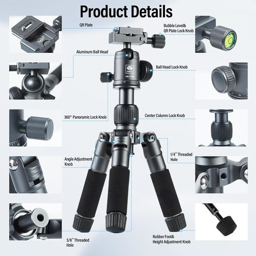 חצובת אלומיניום שולחנית - SIRUI TT-50 Table Aluminum Camera Tripod 