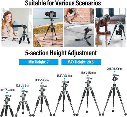חצובת אלומיניום שולחנית - SIRUI TT-50 Table Aluminum Camera Tripod 