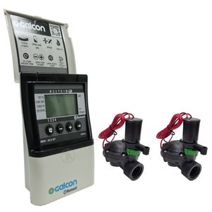 מחשב השקיה גלקון AC4 BT מארז עם 2 ברזים 1"