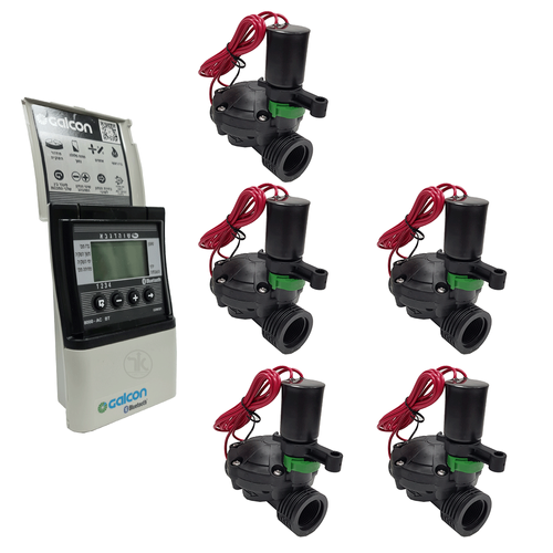 מחשב השקיה גלקון AC6 BT מארז עם 5 ברזים 1