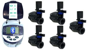 מחשב השקיה גלקון DC6 BT דו גידי מארז עם 5 ברזים 3/4"