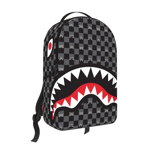 SPRAYGROUND תיק גב מטורף GRAY PEEKING CHARACTER CHECK BACKPACK